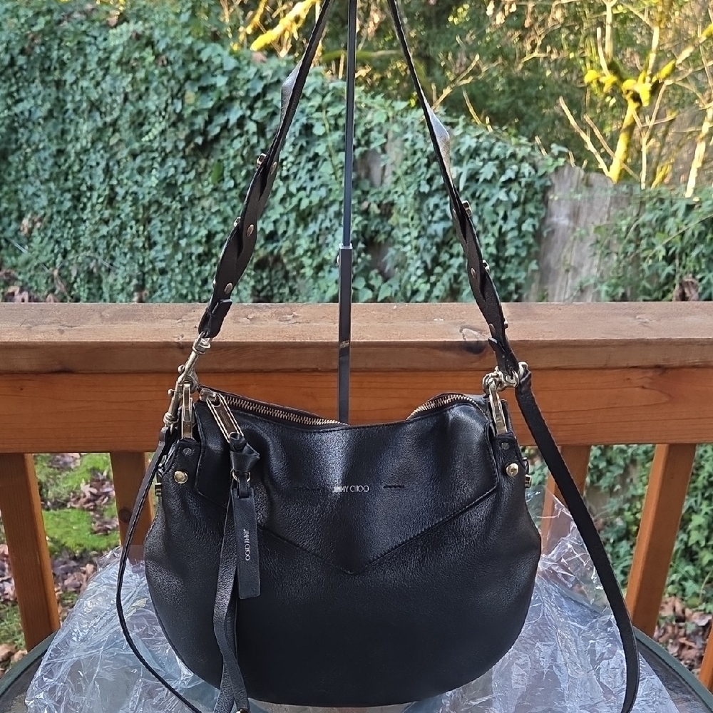 Jimmy Choo Artie Black Leather Hobo